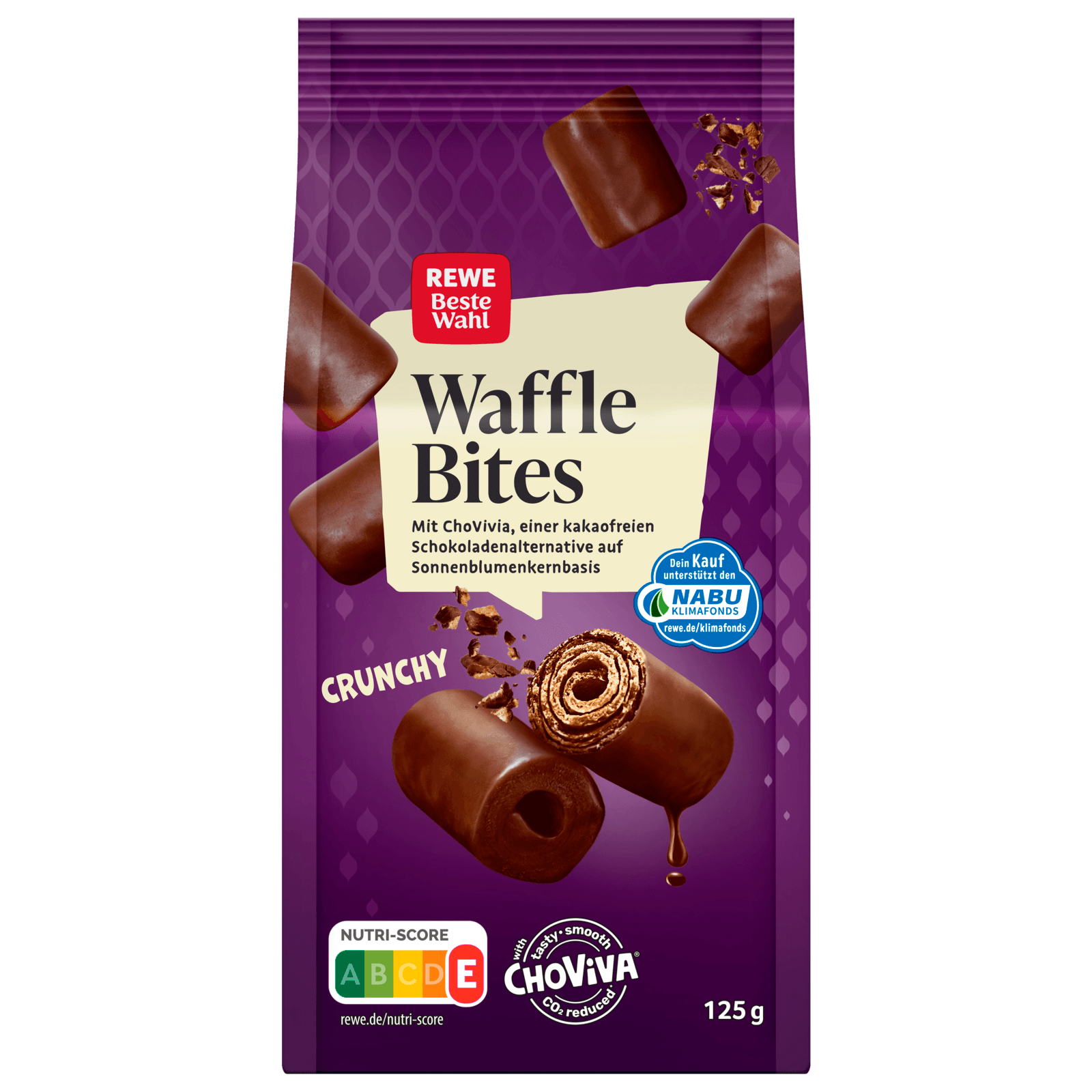 REWE Beste Wahl Waffle Bites ChoViva 125g