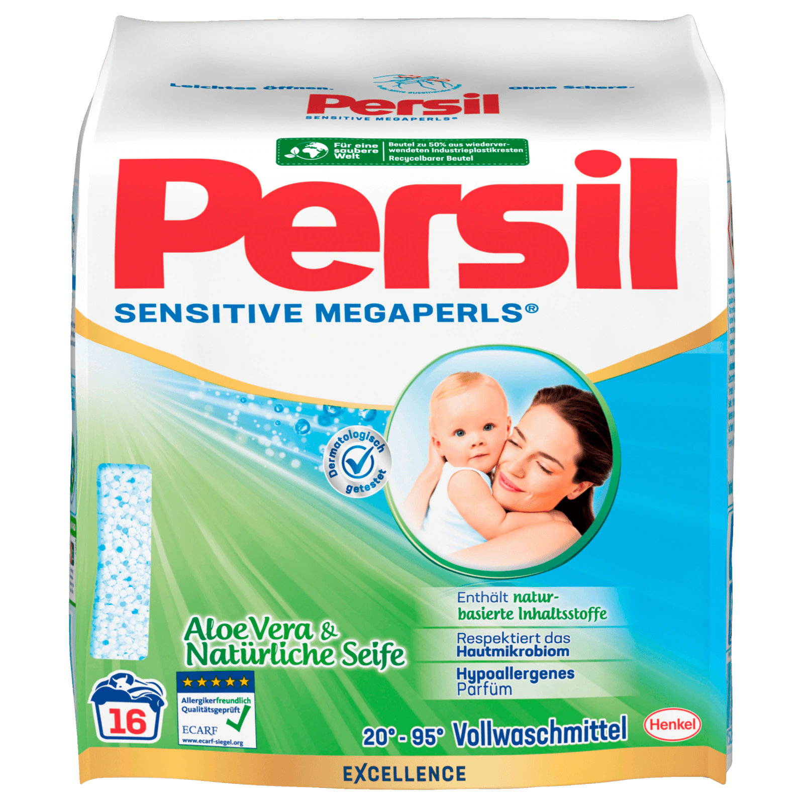 Persil Vollwaschmittel Sensitive Megaperls 1,04kg, 16WL