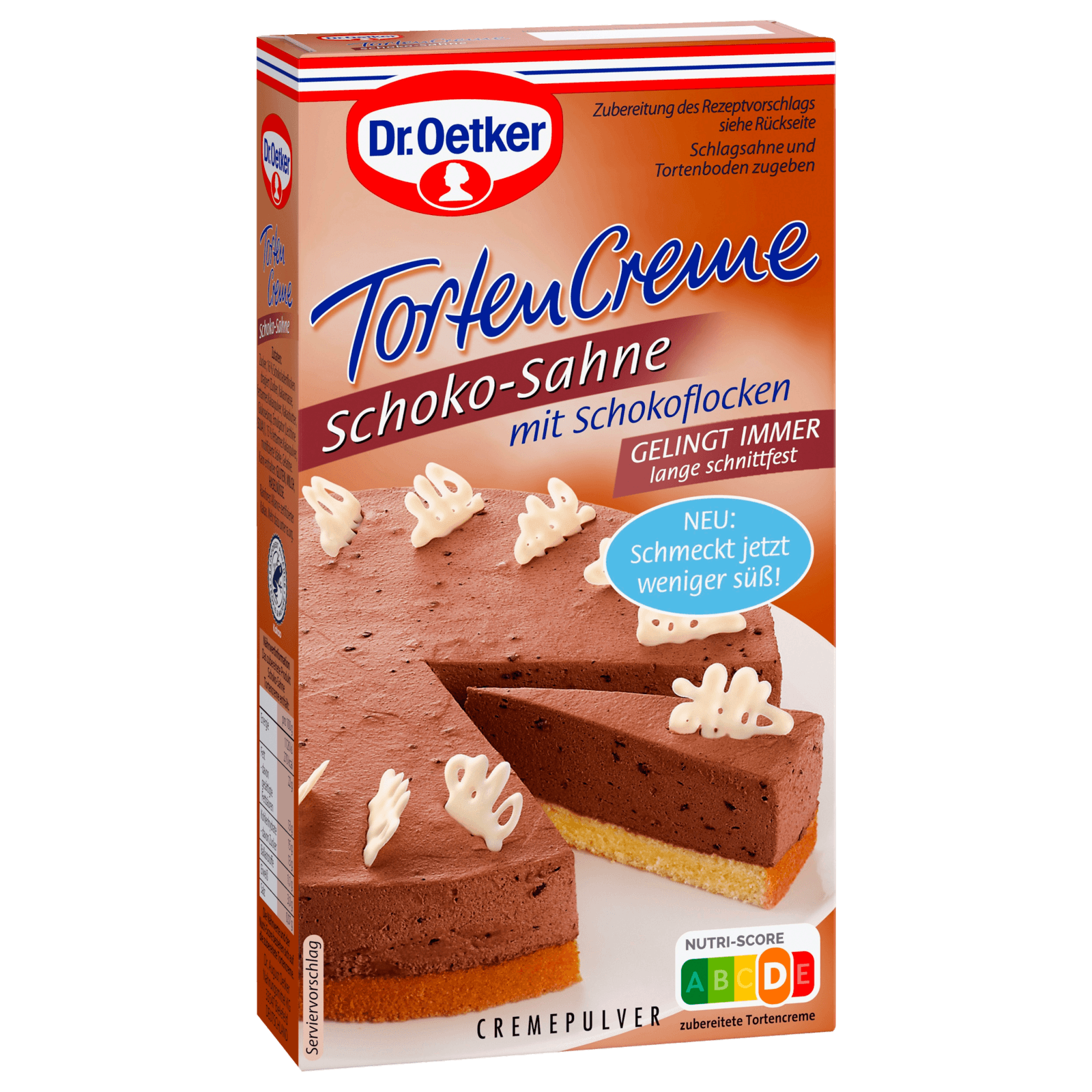 Dr. Oetker TortenCreme Schoko-Sahne mit Schokoflocken 150g