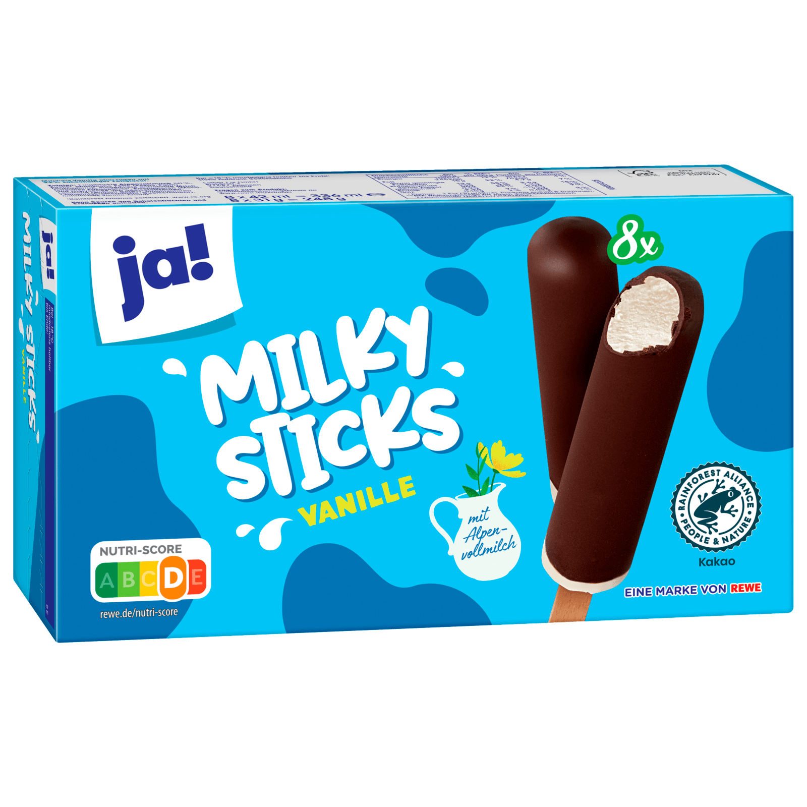 ja! Milky Sticks Vanille 8x42ml