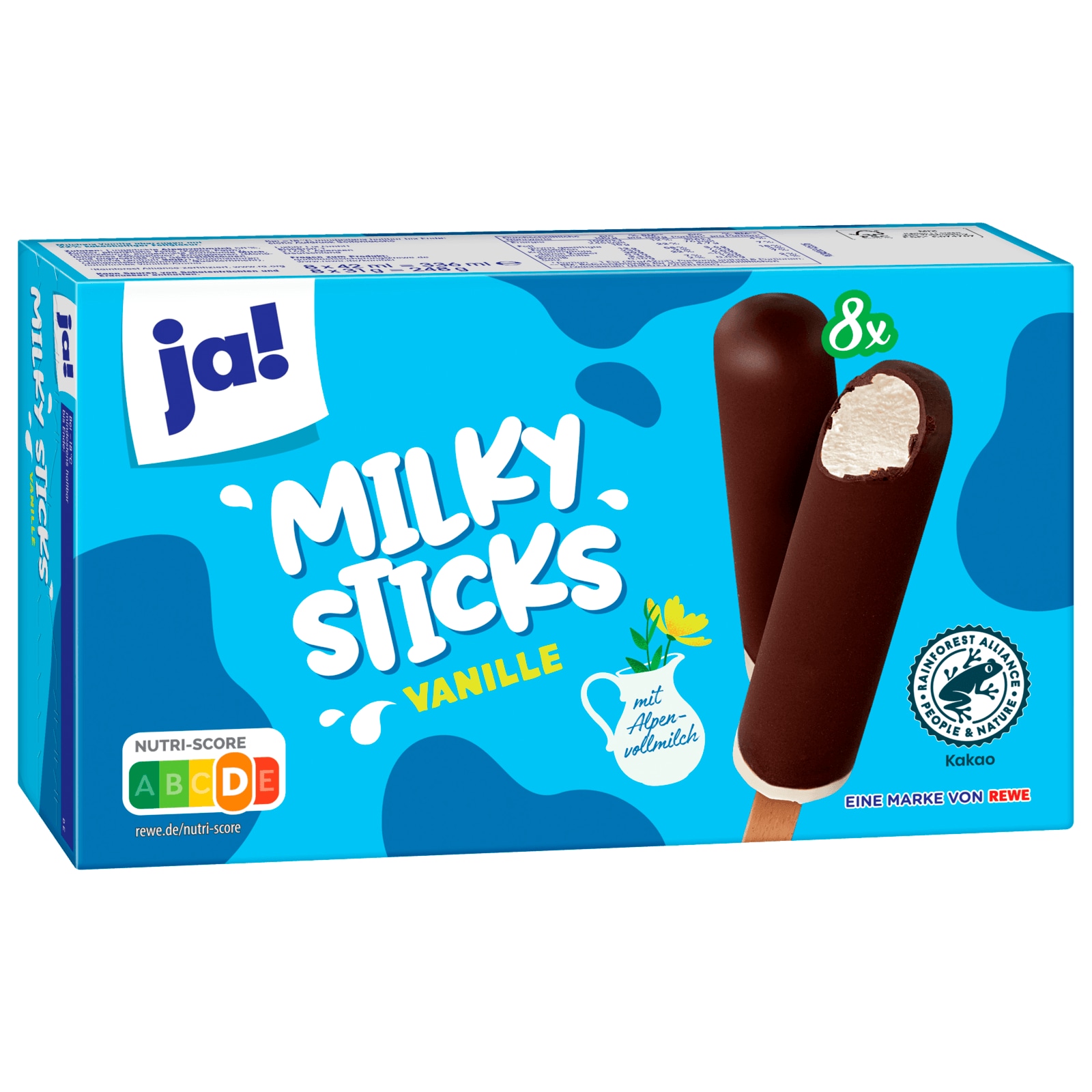 ja! Milky Sticks Vanille 8x42ml bei REWE online bestellen!