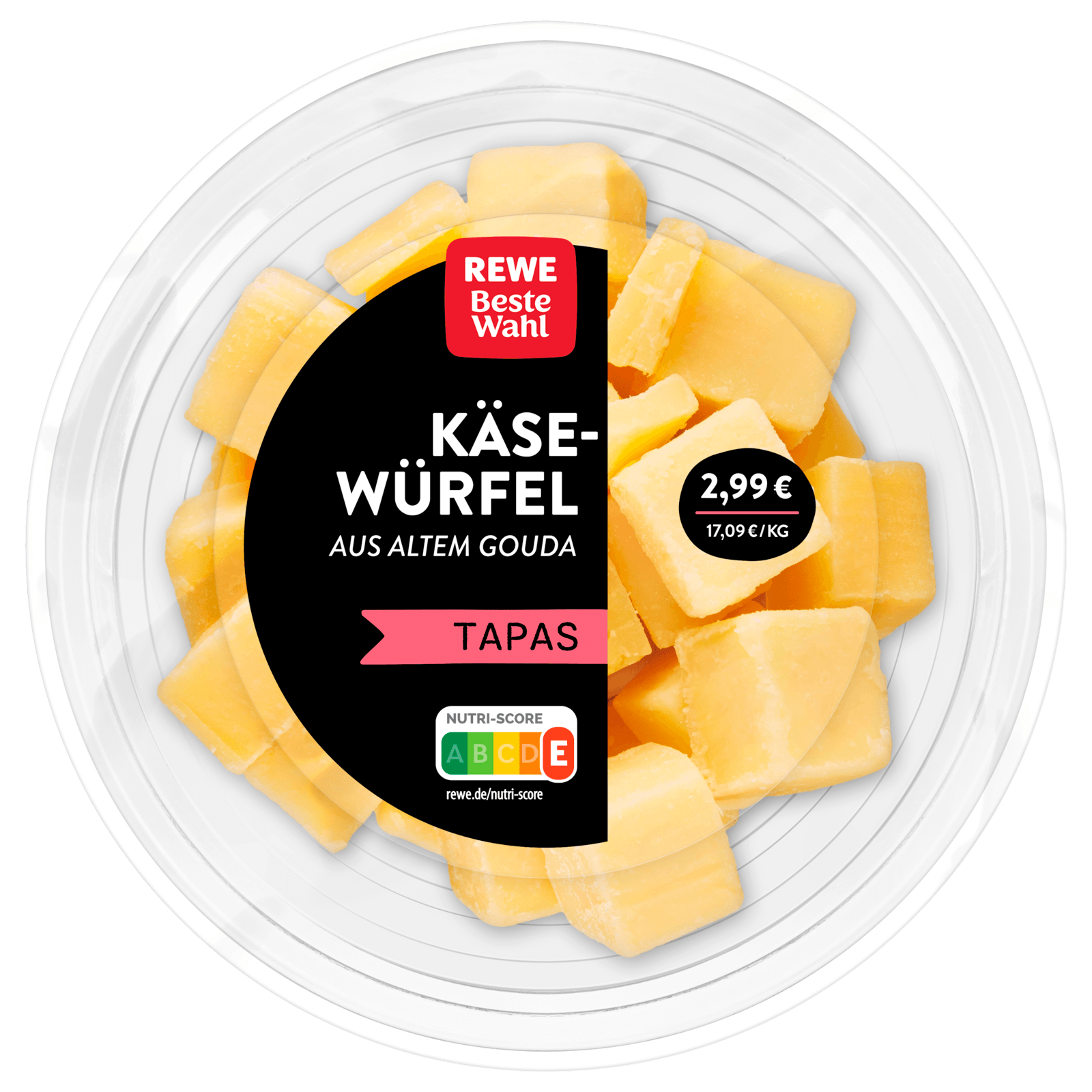 REWE Beste Wahl Käse-Würfel aus altem Gouda 175g