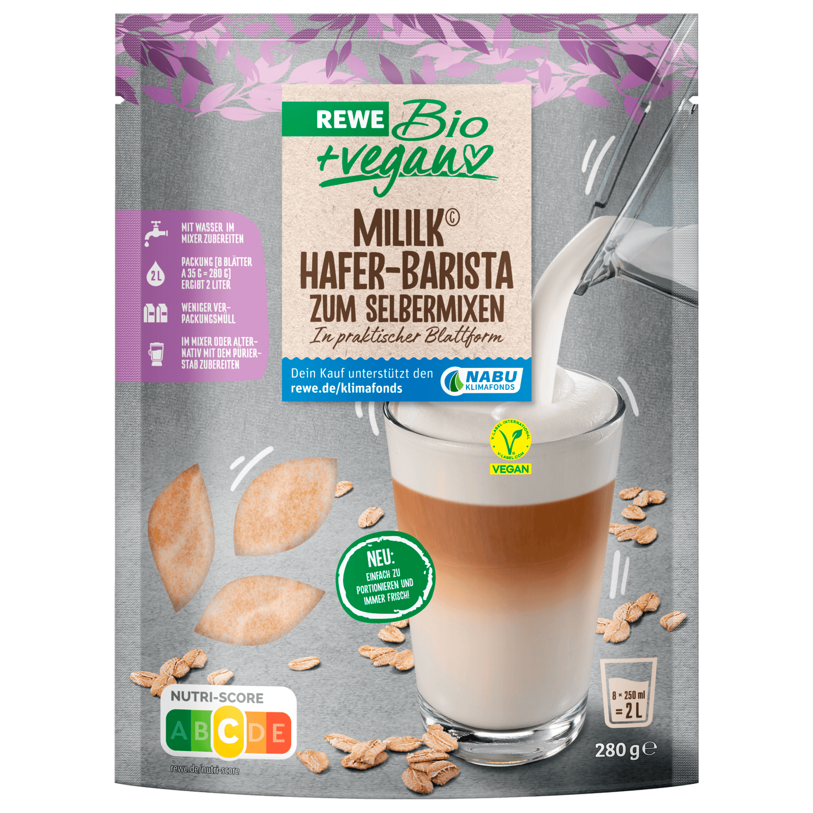 REWE Bio Mililk Hafer + Barista vegan 280g