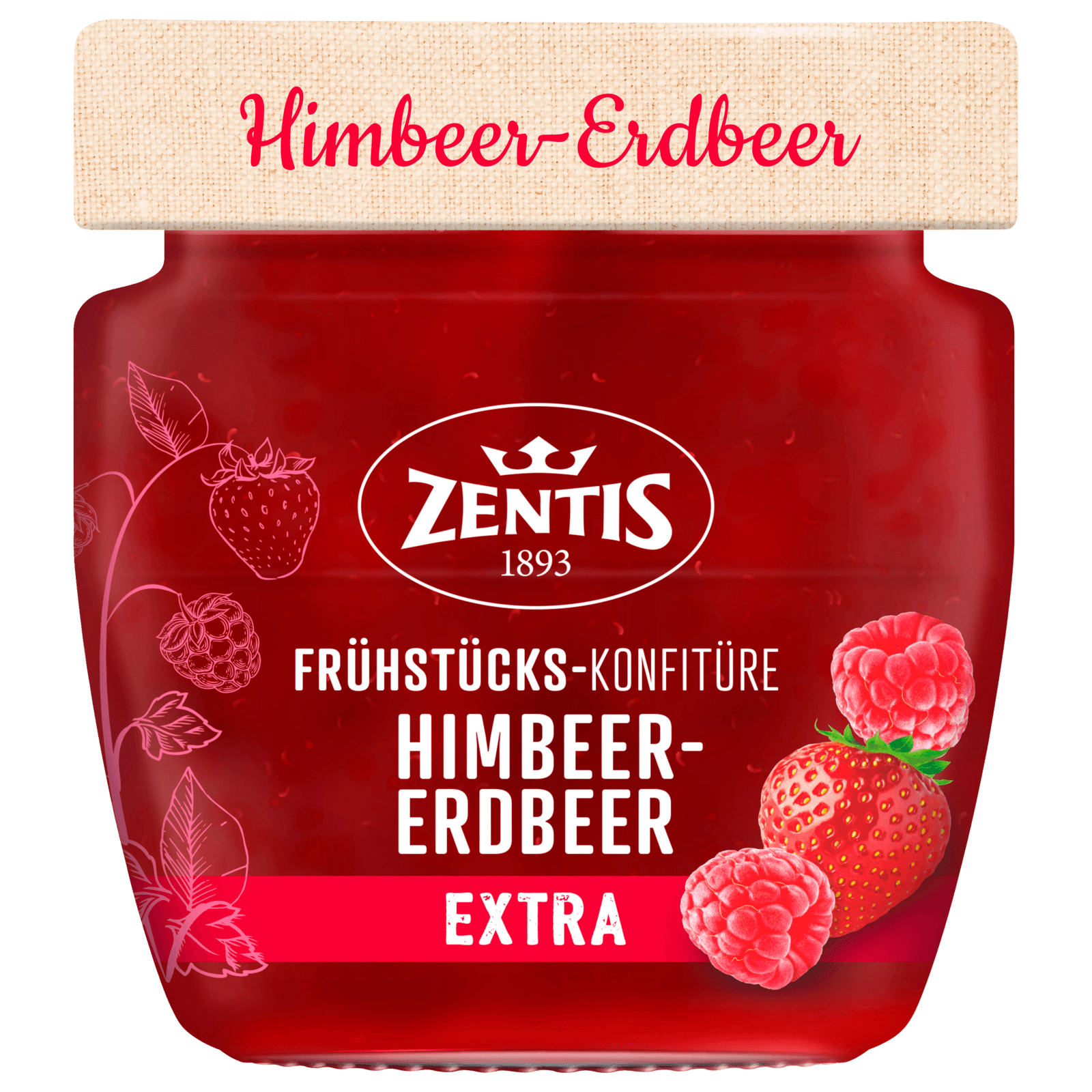 Zenits Konfitüre Himbeer Erdbeer extra 230g