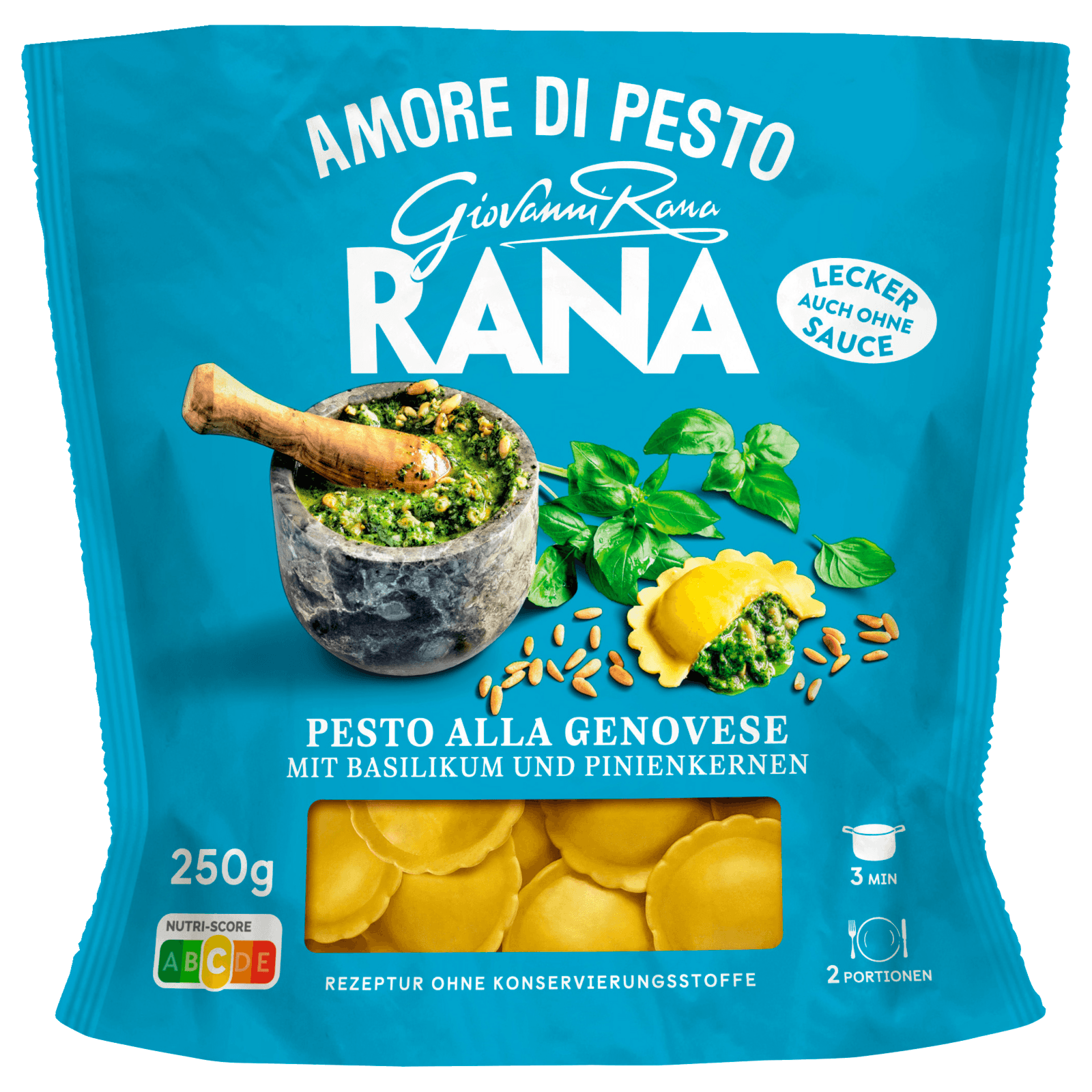 Giovanni Rana Ravioli Pesto mit Basilikum und Pinienkernen 250g