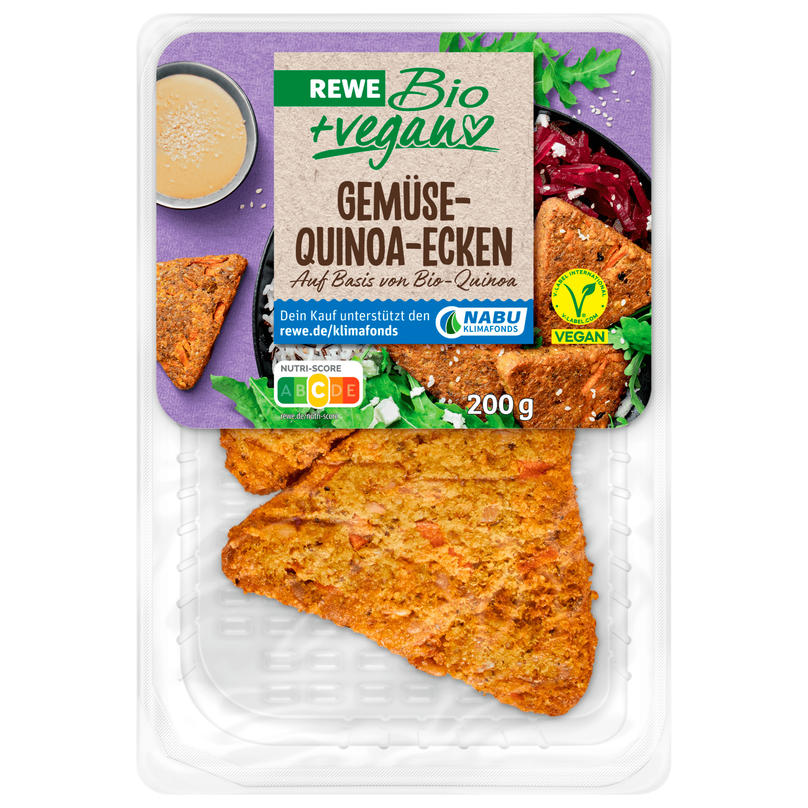 REWE Bio + vegan Bio Gemüse Quinoa Ecken 200g