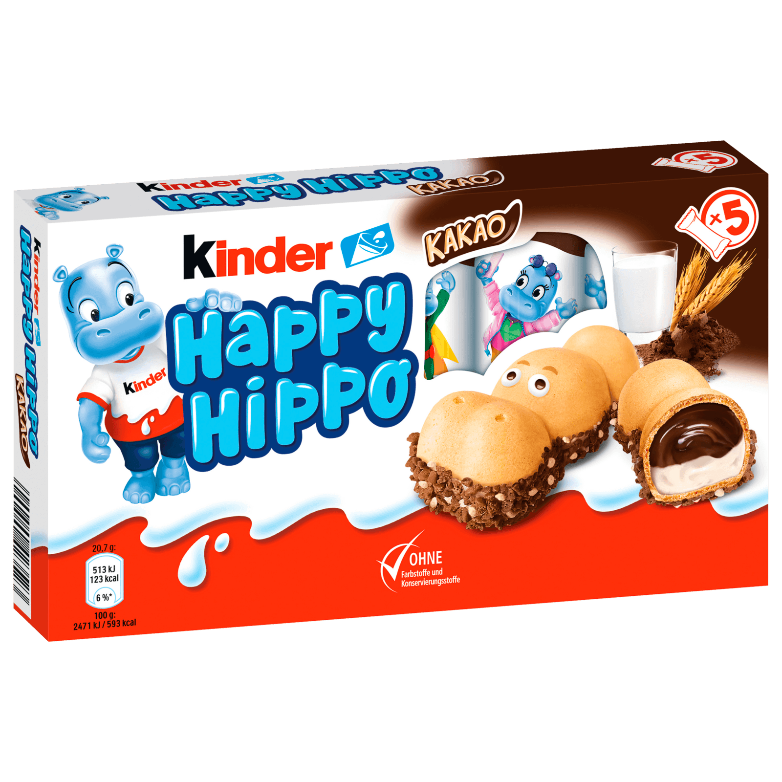 kinder Happy Hippo Kakao 5x20,7g