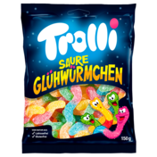 Trolli Saure Glühwürmchen oder Apfelringe