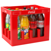Coca-Cola*, 
Coca-Cola Zero*, Fanta 
oder Sprite Mischkasten
