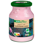 REWE Bio Joghurt Heidelbeere Cassis oder Mango Vanille