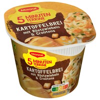  Maggi 5 Minuten Terrine Kartoffelbrei mit Röstzwiebeln & Croutons