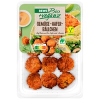  REWE Bio + vegan Gemüse-Hafer-Bällchen oder Falafel-Bällchen