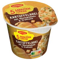  Maggi 5 Minuten Terrine Kartoffelbrei mit Röstzwiebeln & Croutons