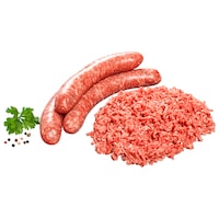  Thüringer Mett (zubereiteter Hackepeter) oder grobe Bratwurst