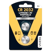  VIVESS Knopfzellen »CR2032« 2er-Pack 3